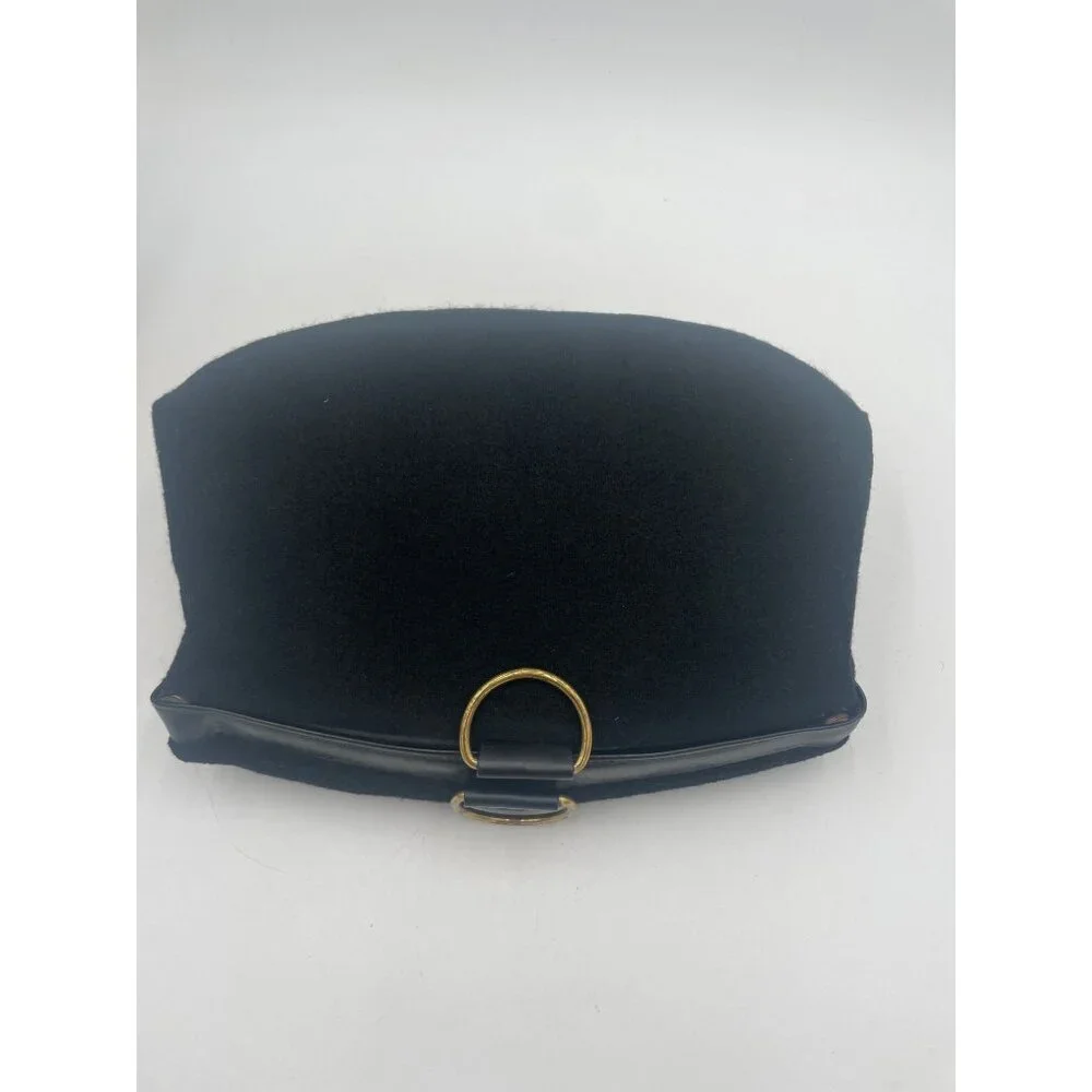 Vintage Victorian Style Black Hand Muff With Gold Rings
